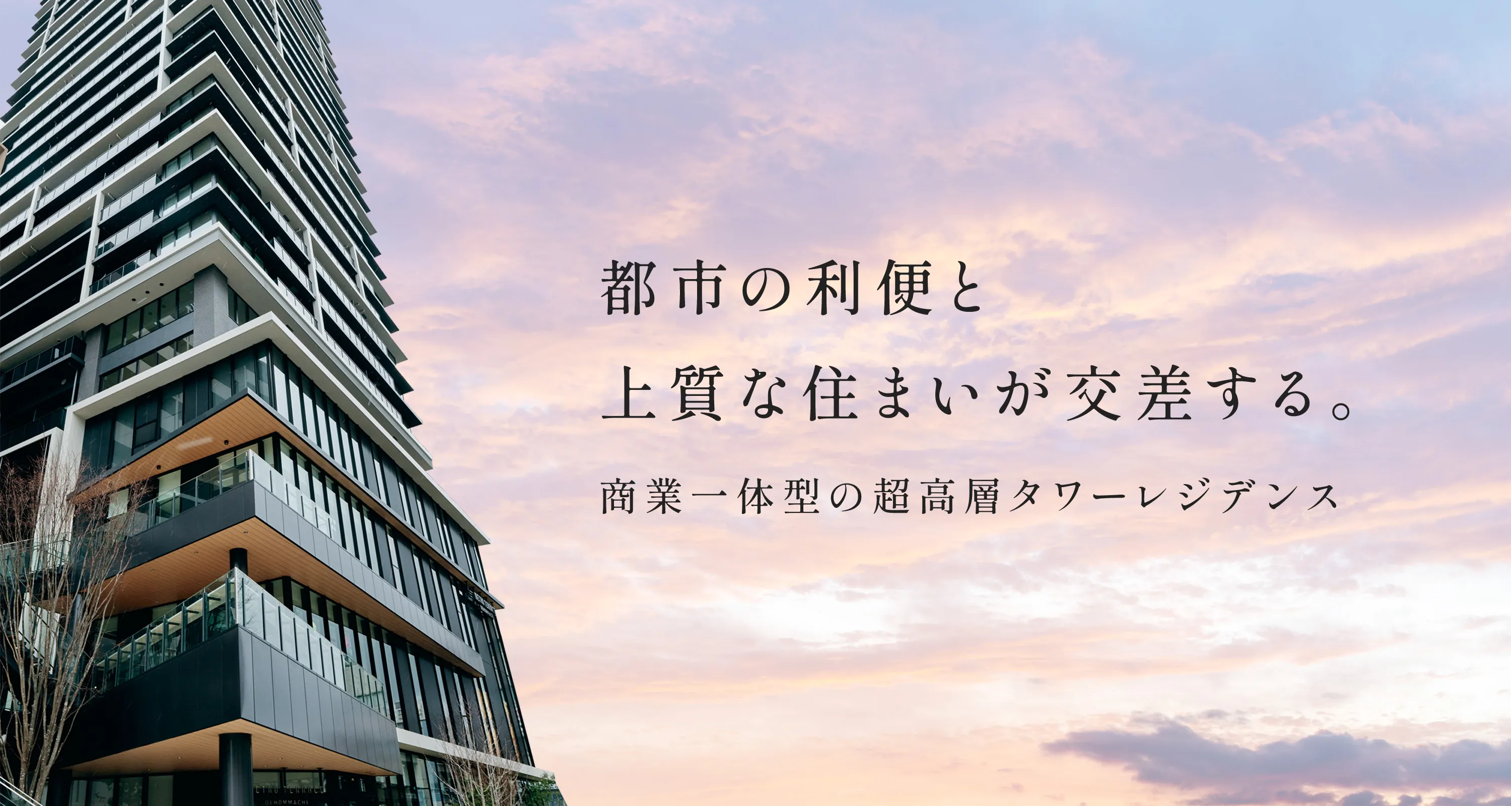 都市の利便と上質な住まいが交差する。商業一体型の超高層タワーレジデンス
